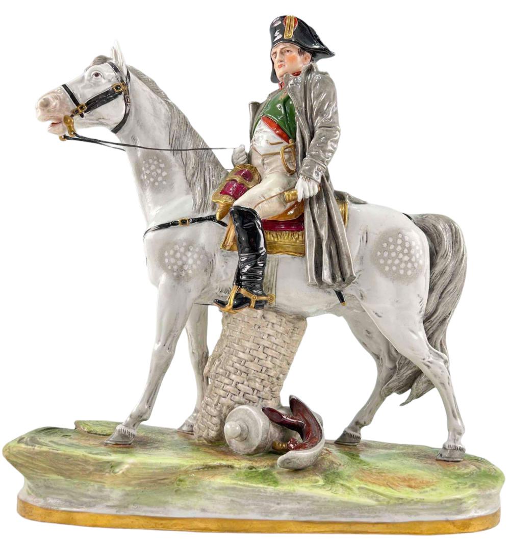 Scheibe-Alsbach Porcelain Napoleon Mounted on Horse Figure (1 of 20)