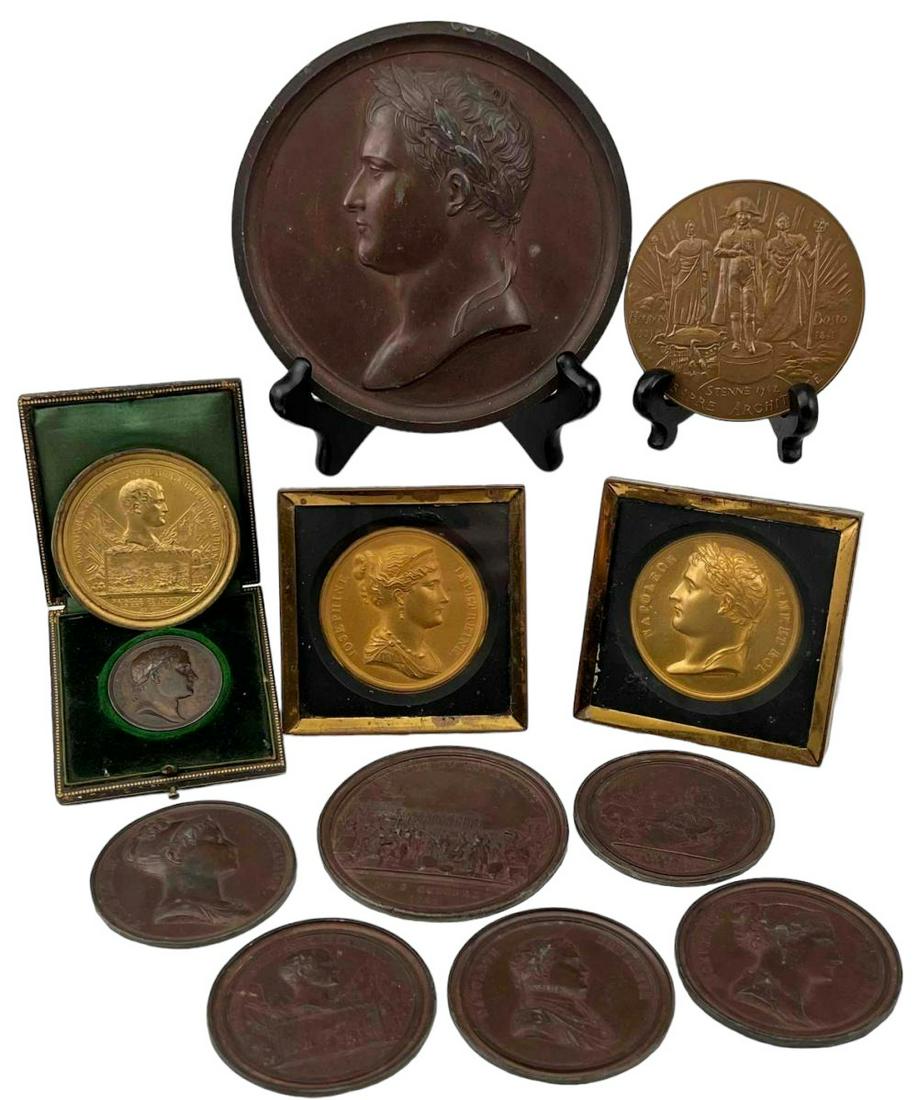 Lot of French Bronze Napoleon Medals (1 of 19)