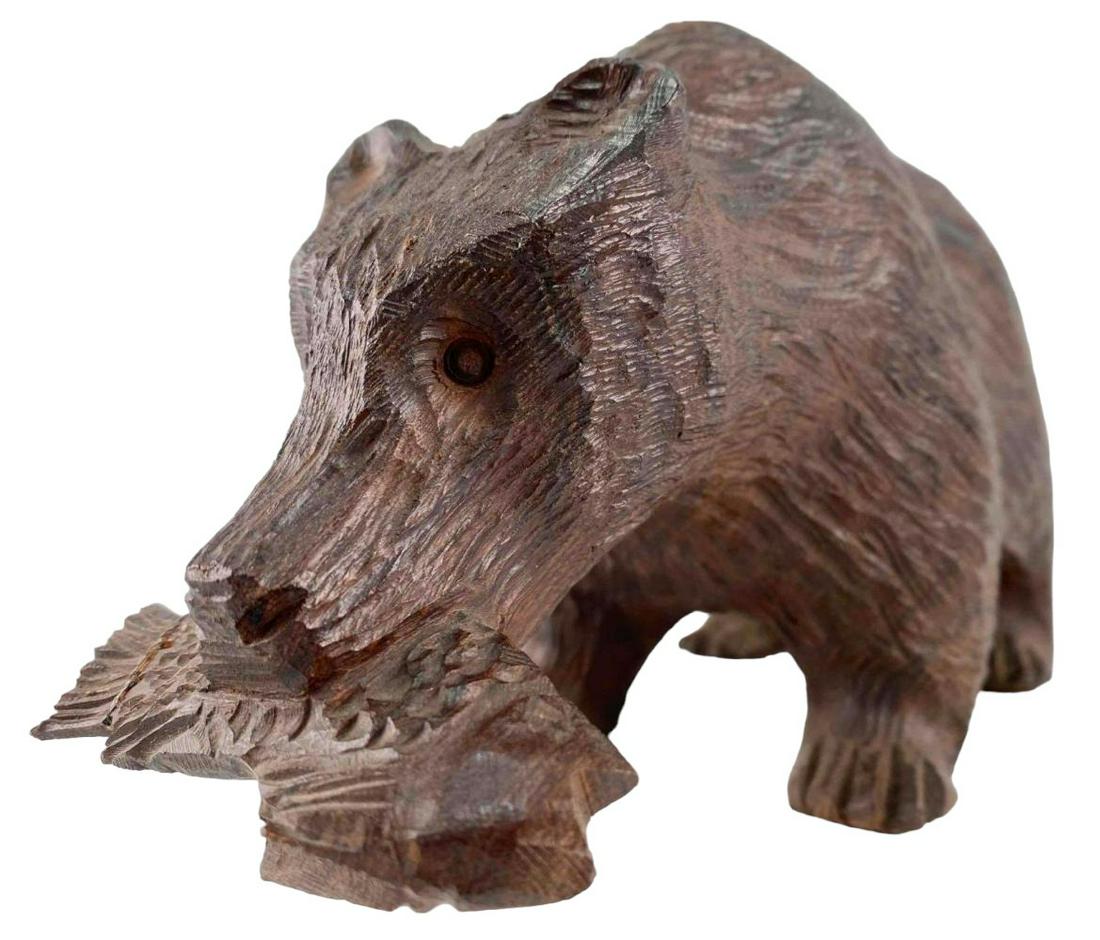 Hand Carved Wooden Kodiak Bear Sculpture (1 of 15)