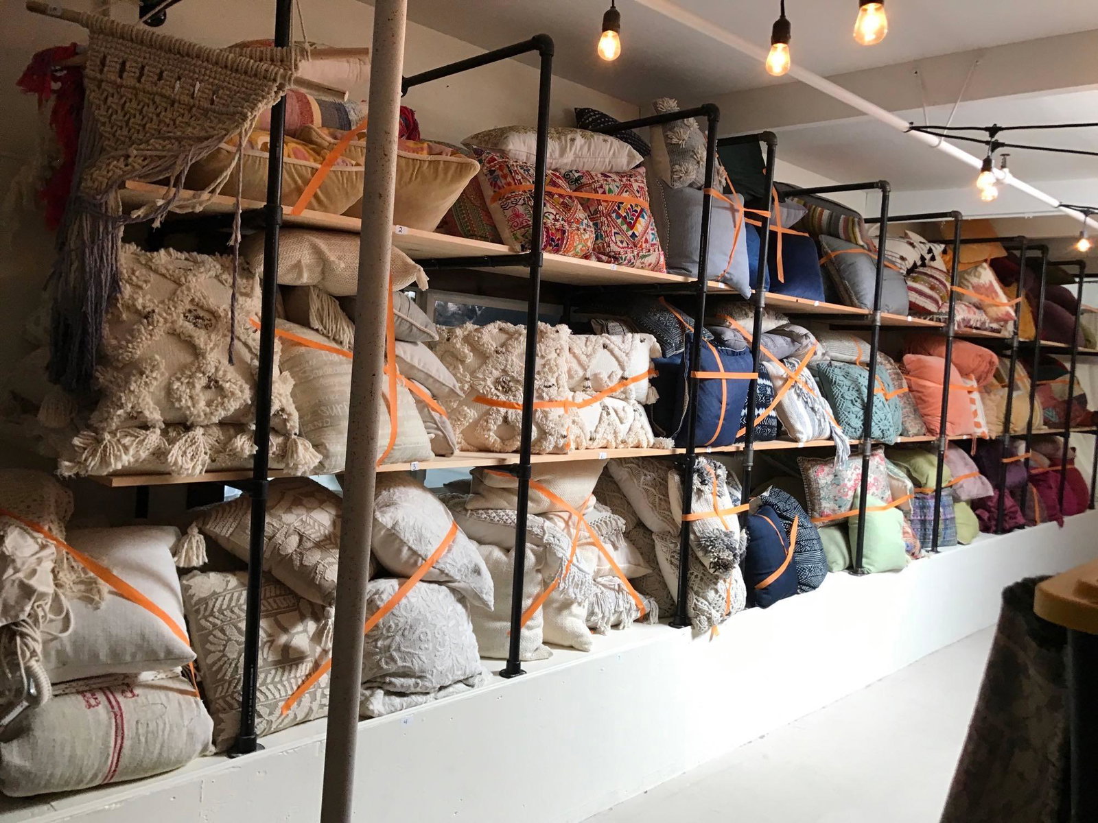 No Shipping Industrial Pipe & Wood Shelving Unit: LOCAL PICK UP ONLY, WESTSIDE SANTA CRUZ, 95060 LOCAL PICK UP ONLY, WESTSIDE SANTA CRUZ, NO SHIPPING, Industrial Pipe & Wood Shelving Unit. Can Be Configured As Desired. Approximately 30Ft Long By 6Ft 