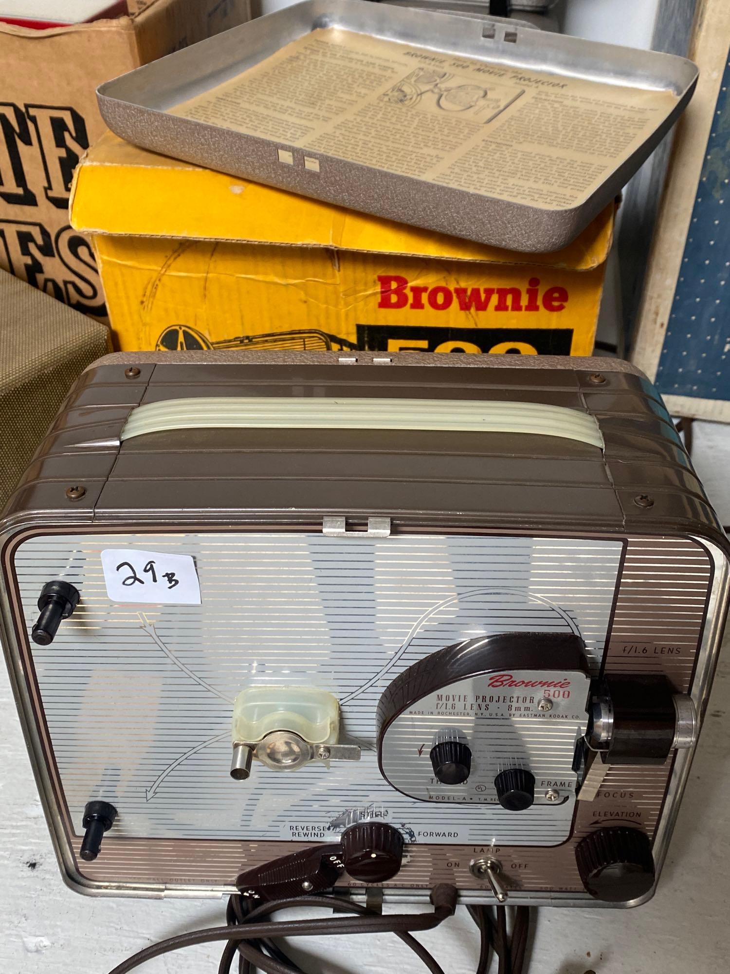 No Shipping Vintage Kodak Brownie 500 Movie Projector With Original Box: LOCAL PICK UP ONLY, WESTSIDE SANTA CRUZ, 95060 LOCAL PICK UP ONLY, WESTSIDE SANTA CRUZ, NO SHIPPING, Vintage Kodak Brownie 500 Movie Projector With Original Box NO SHIPPING AVAILABLE All items sold as