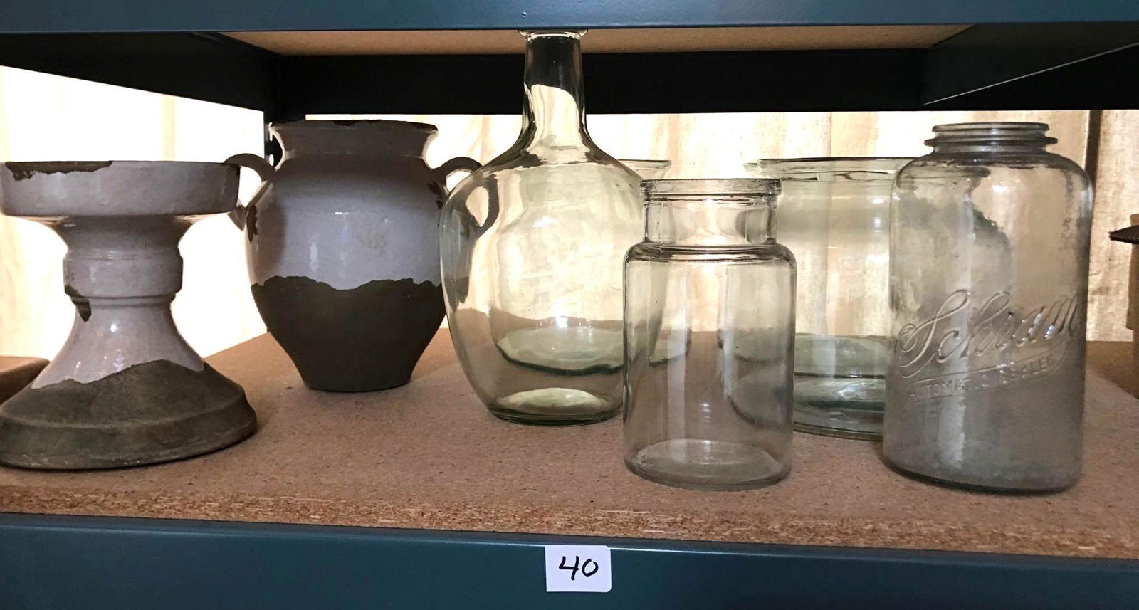 No Shipping  Lot Of Glass & Ceramic Jars And Vases (1 of 4)