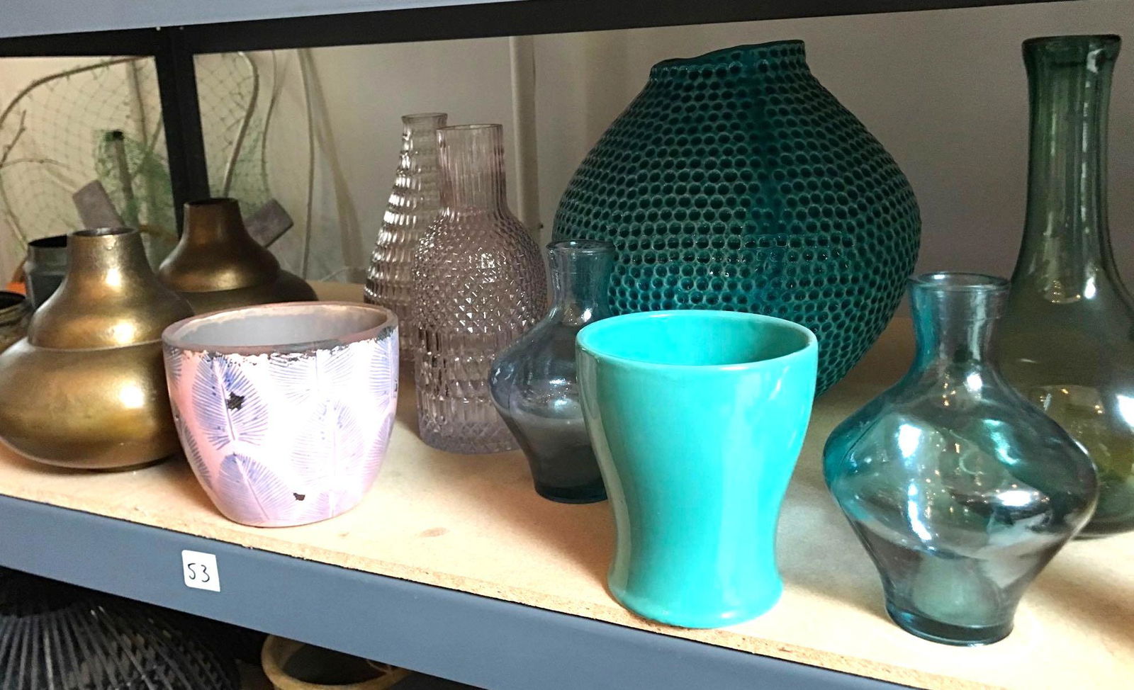 No Shipping  Lots Of Ceramic, Glass, & Metal Vases (1 of 5)