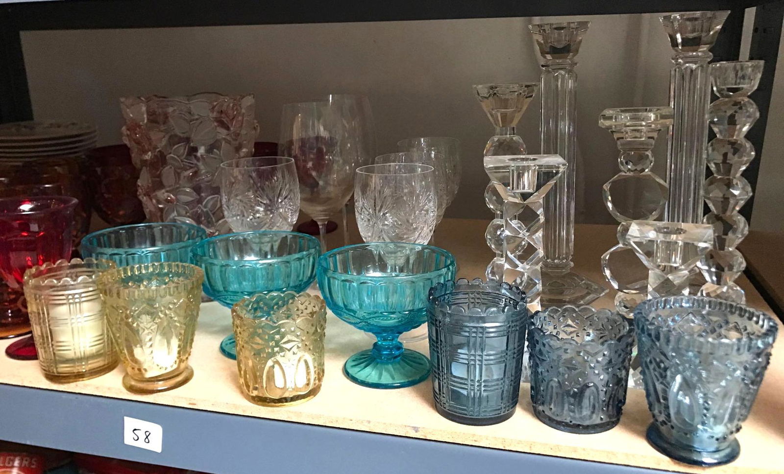 No Shipping  Lot Of Glassware, Crystal Candlesticks And More (1 of 10)