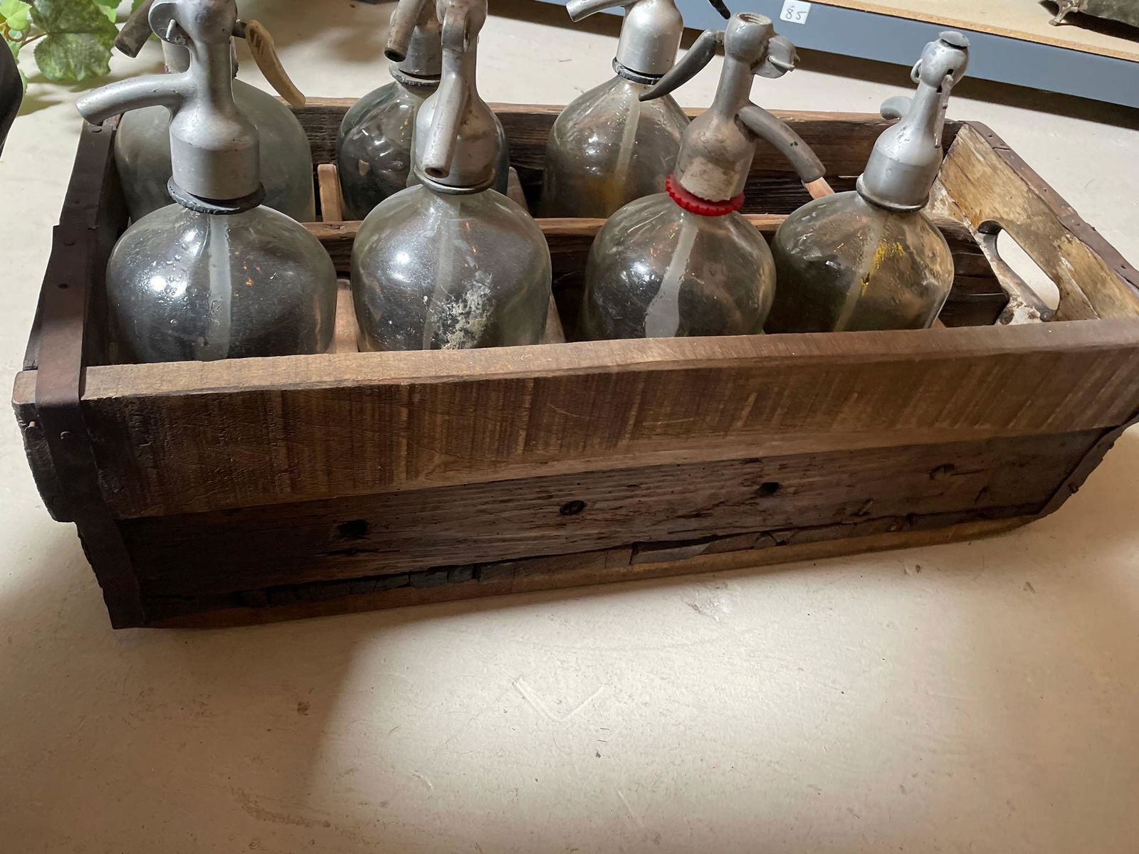 No Shipping Vintage Seltzer Bottles In Wooden Crate Auction