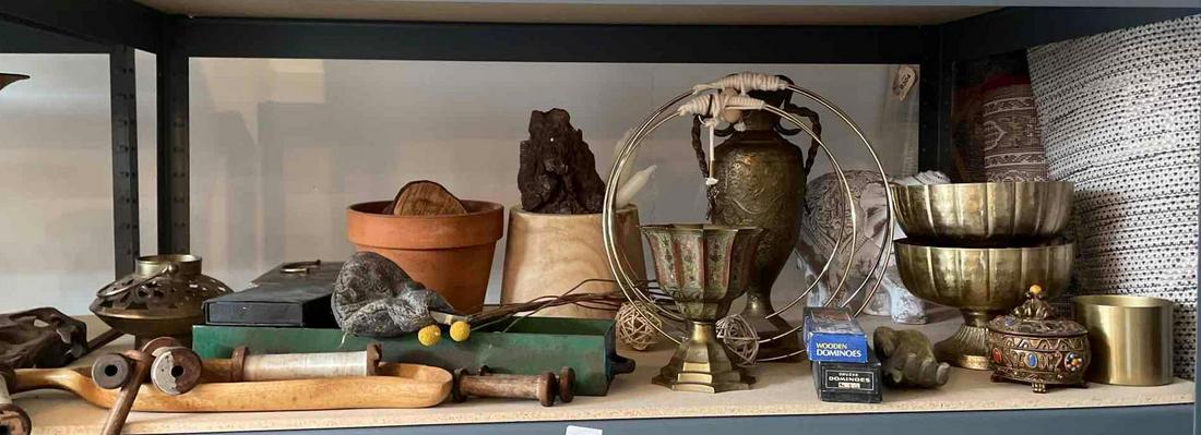 No Shipping  Lot Of Metal, Wood, & Ceramicdecorative Items (1 of 4)