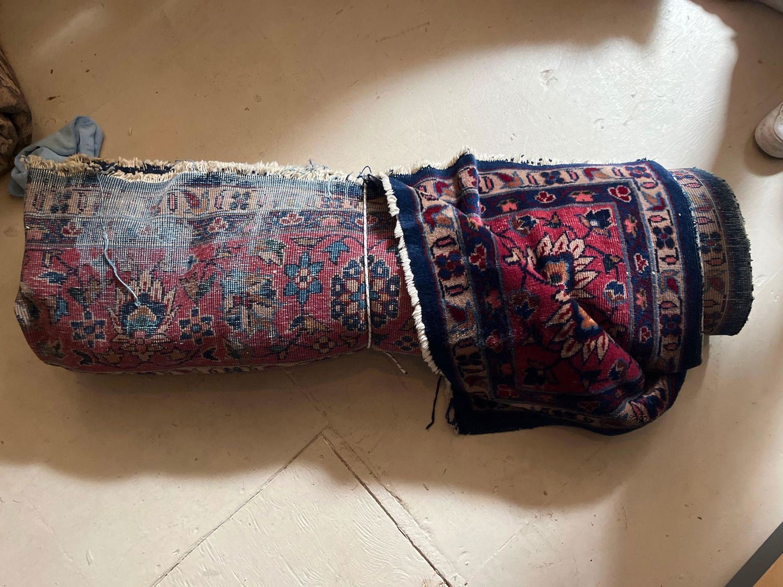 No Shipping  Blue And Red Area Rug (1 of 3)