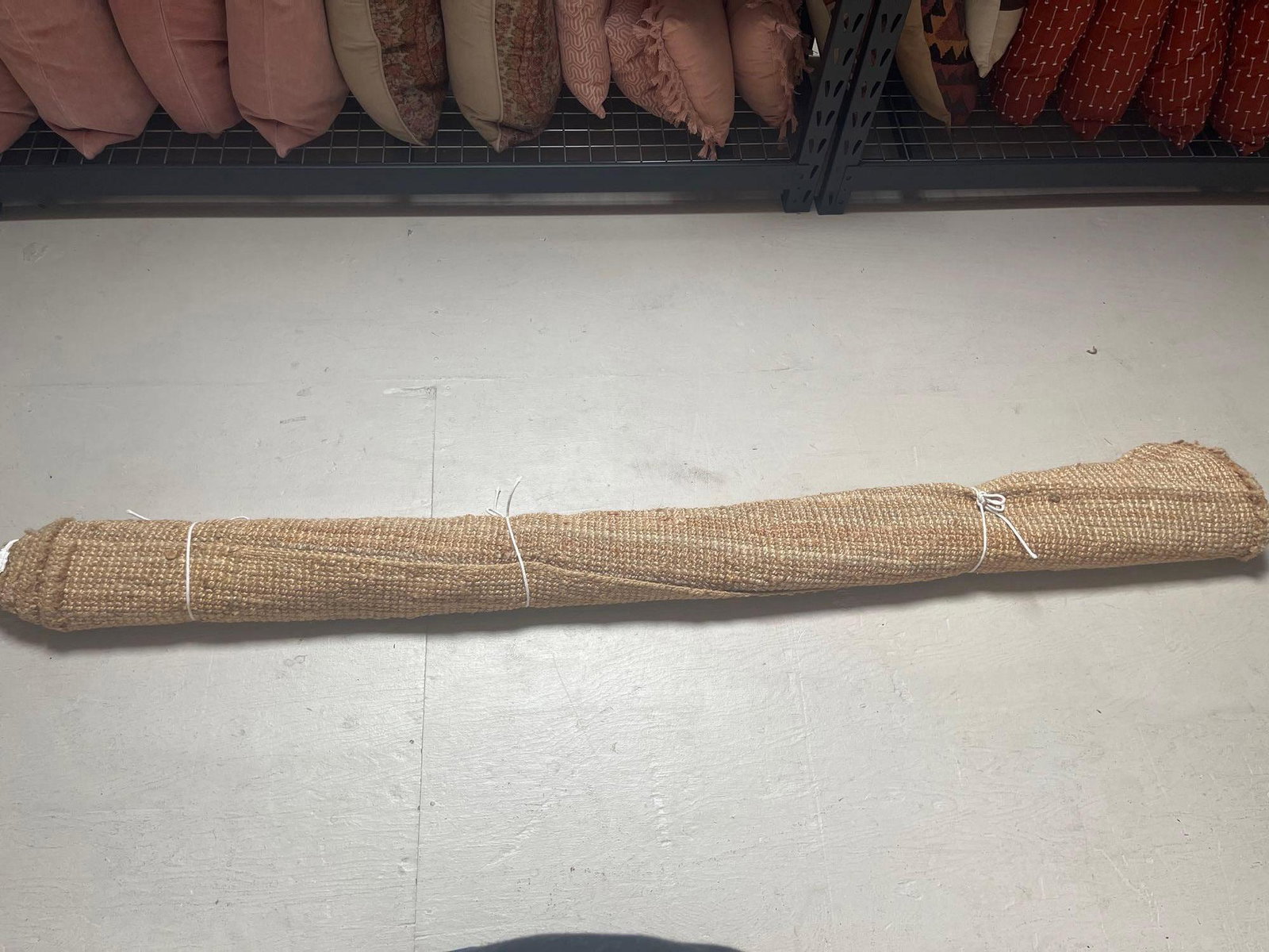 No Shipping Jute Rug: LOCAL PICK UP ONLY, WESTSIDE SANTA CRUZ, 95060 LOCAL PICK UP ONLY, WESTSIDE SANTA CRUZ, NO SHIPPING, 7" Wide Jute Rug NO SHIPPING AVAILABLE All items sold as is where is. There are No guarantees to fu