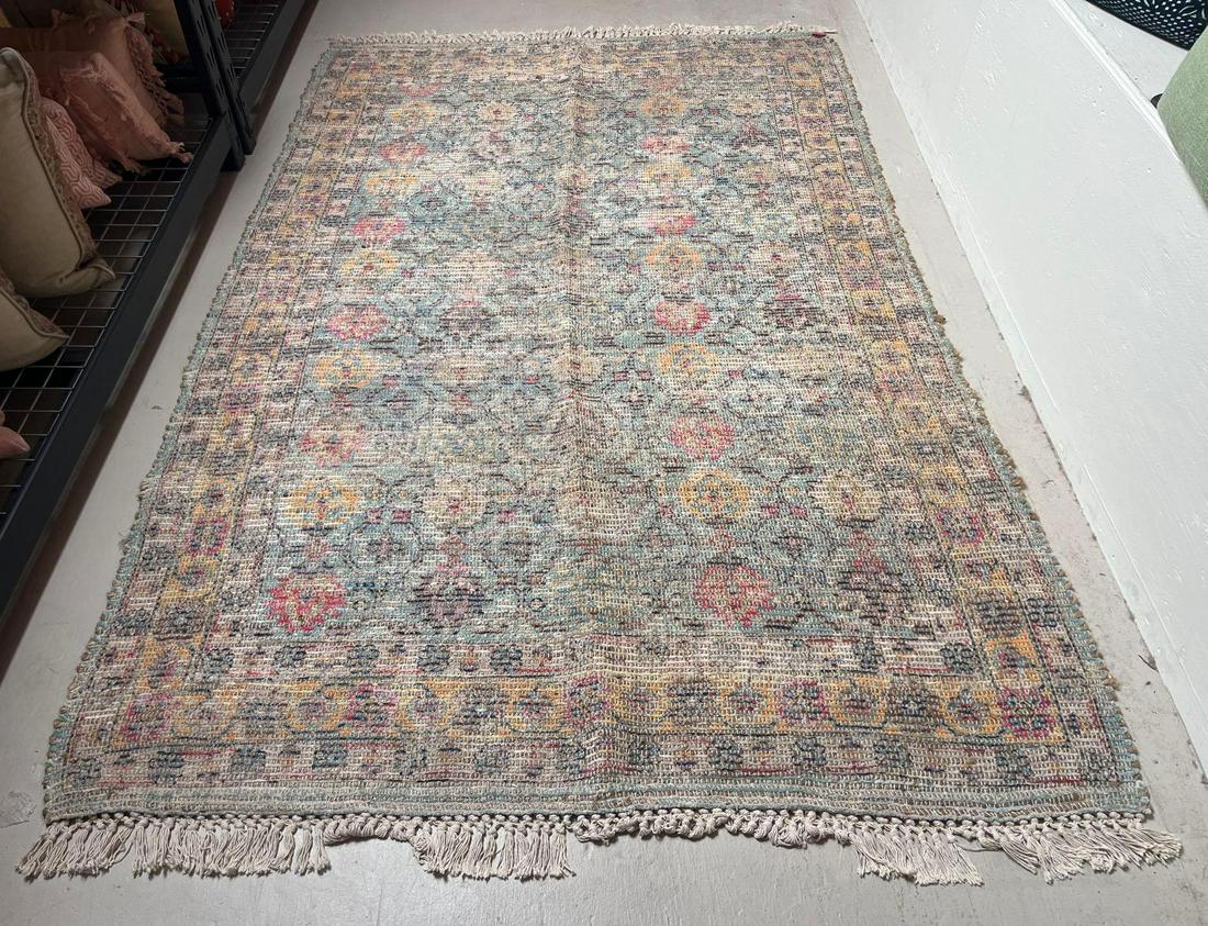 No Shipping Jute & Fabric Area Rug Approximately 6" X 8": LOCAL PICK UP ONLY, WESTSIDE SANTA CRUZ, 95060 LOCAL PICK UP ONLY, WESTSIDE SANTA CRUZ, NO SHIPPING, Jute & Fabric Area Rug Approximately 6" X 8" NO SHIPPING AVAILABLE All items sold as is where is. T