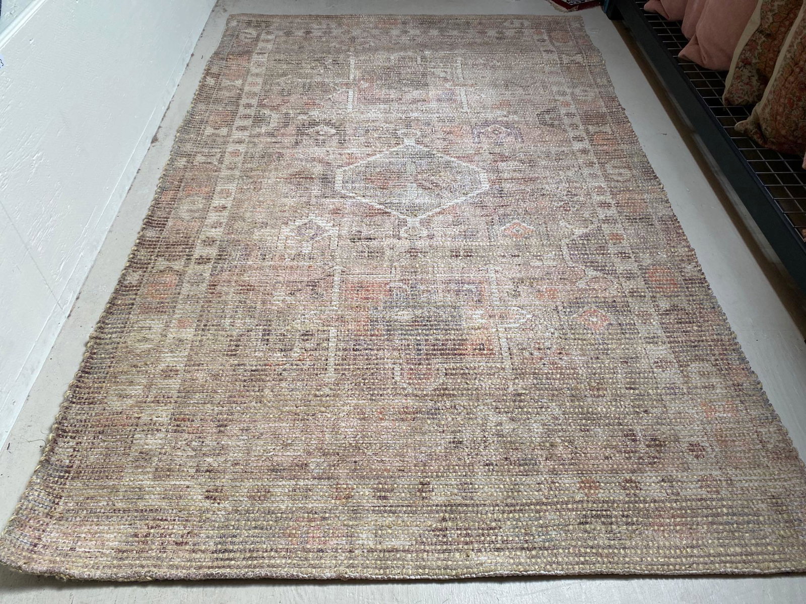 No Shipping Jute & Fabric Rug Approximately 8" X 5": LOCAL PICK UP ONLY, WESTSIDE SANTA CRUZ, 95060 LOCAL PICK UP ONLY, WESTSIDE SANTA CRUZ, NO SHIPPING, Jute & Fabric Rug Approximately 8" X 5" NO SHIPPING AVAILABLE All items sold as is where is. There