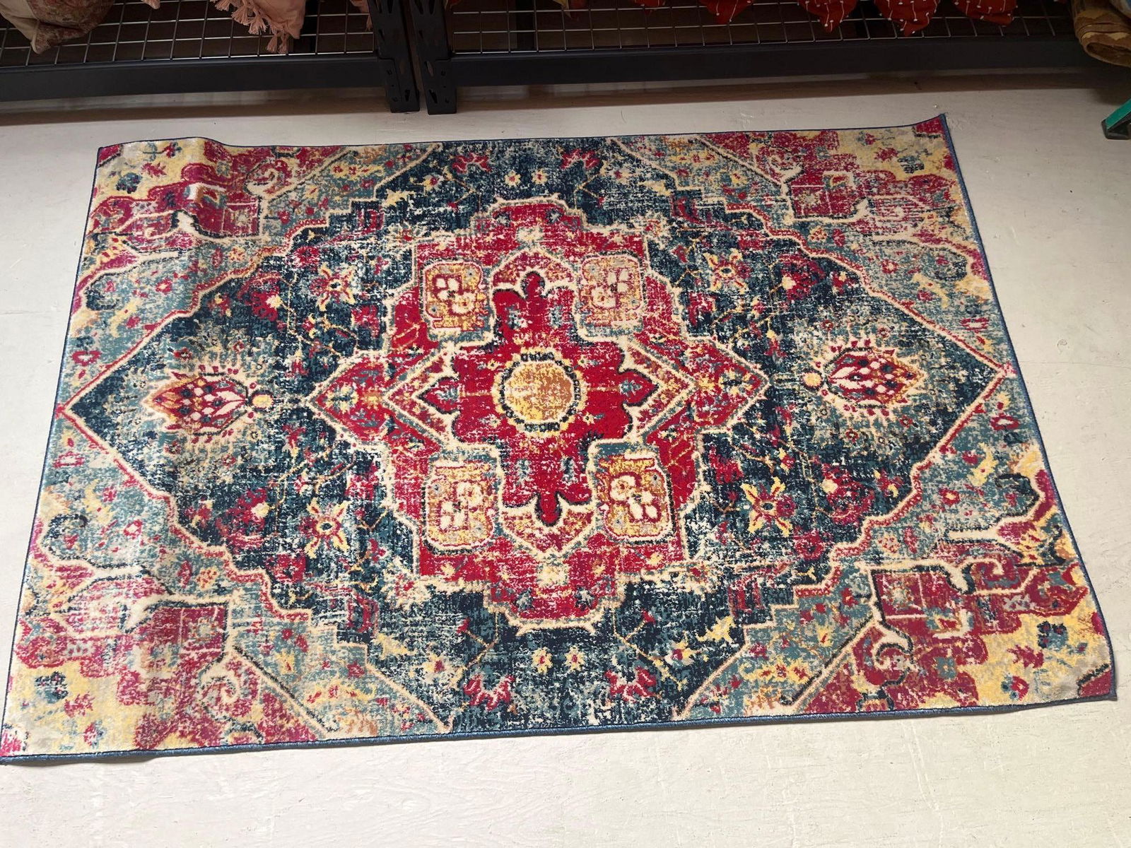 No Shipping  Blue And Pink Rug (1 of 3)