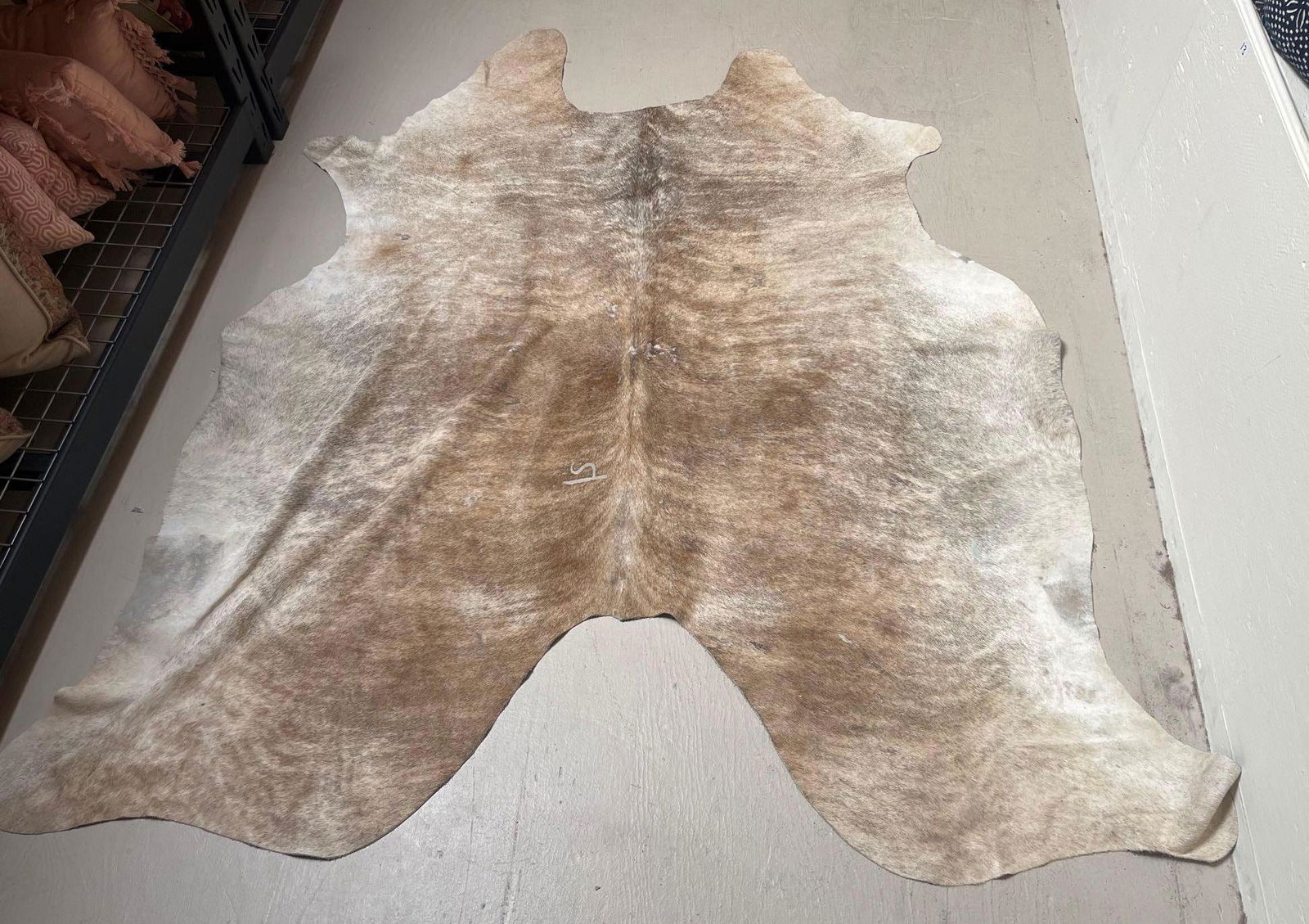 No Shipping  Tan Cowhide Rug (1 of 3)