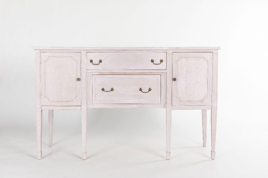 No Shipping  Lavender Painted Vintage Sideboard (1 of 2)