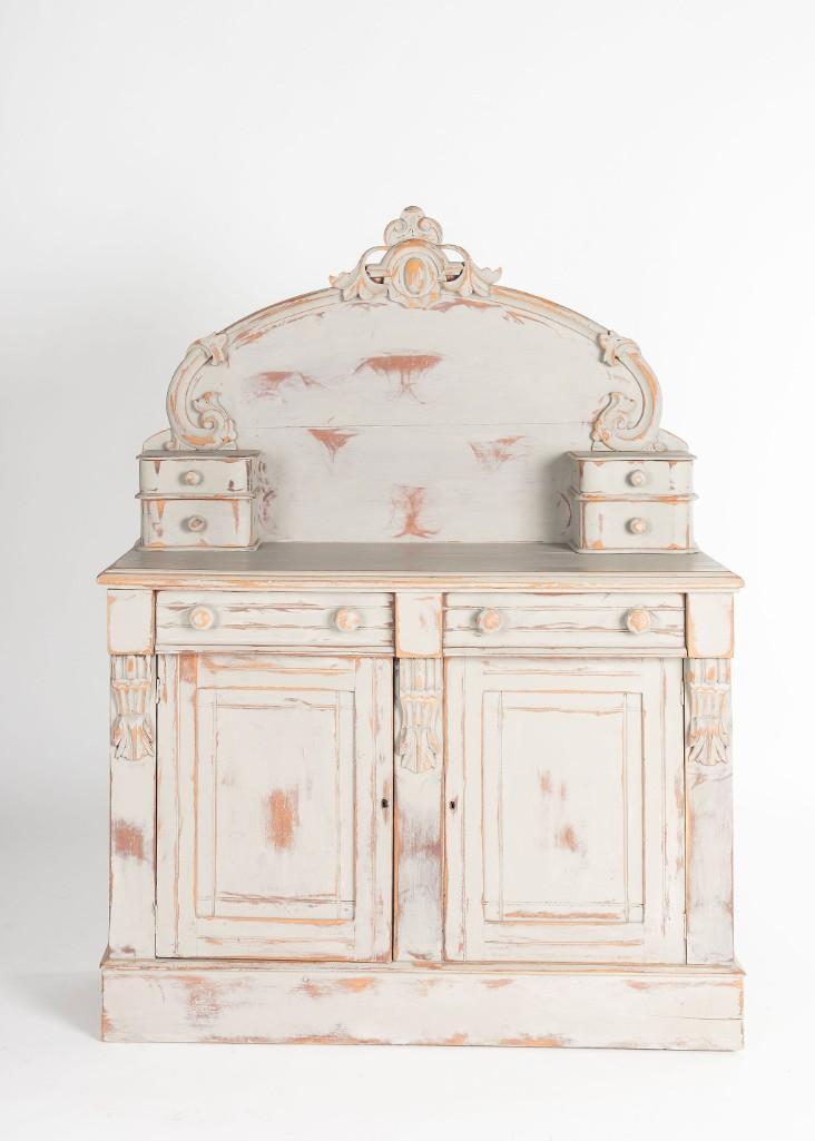 No Shipping  Antique Chalk Painted Side Board (1 of 3)