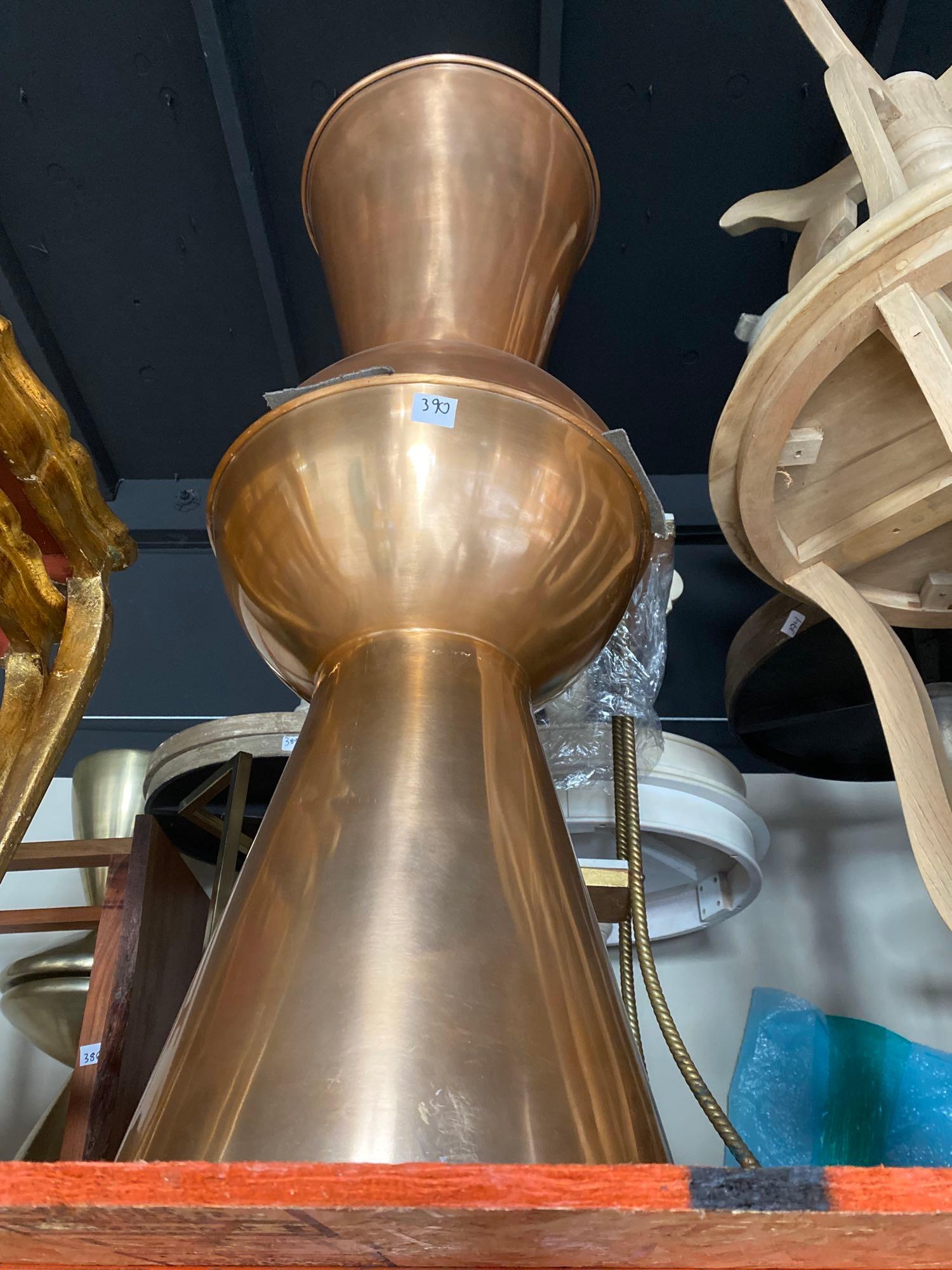 No Shipping  Pair Of Copper Colored Metal Side Tables (1 of 2)