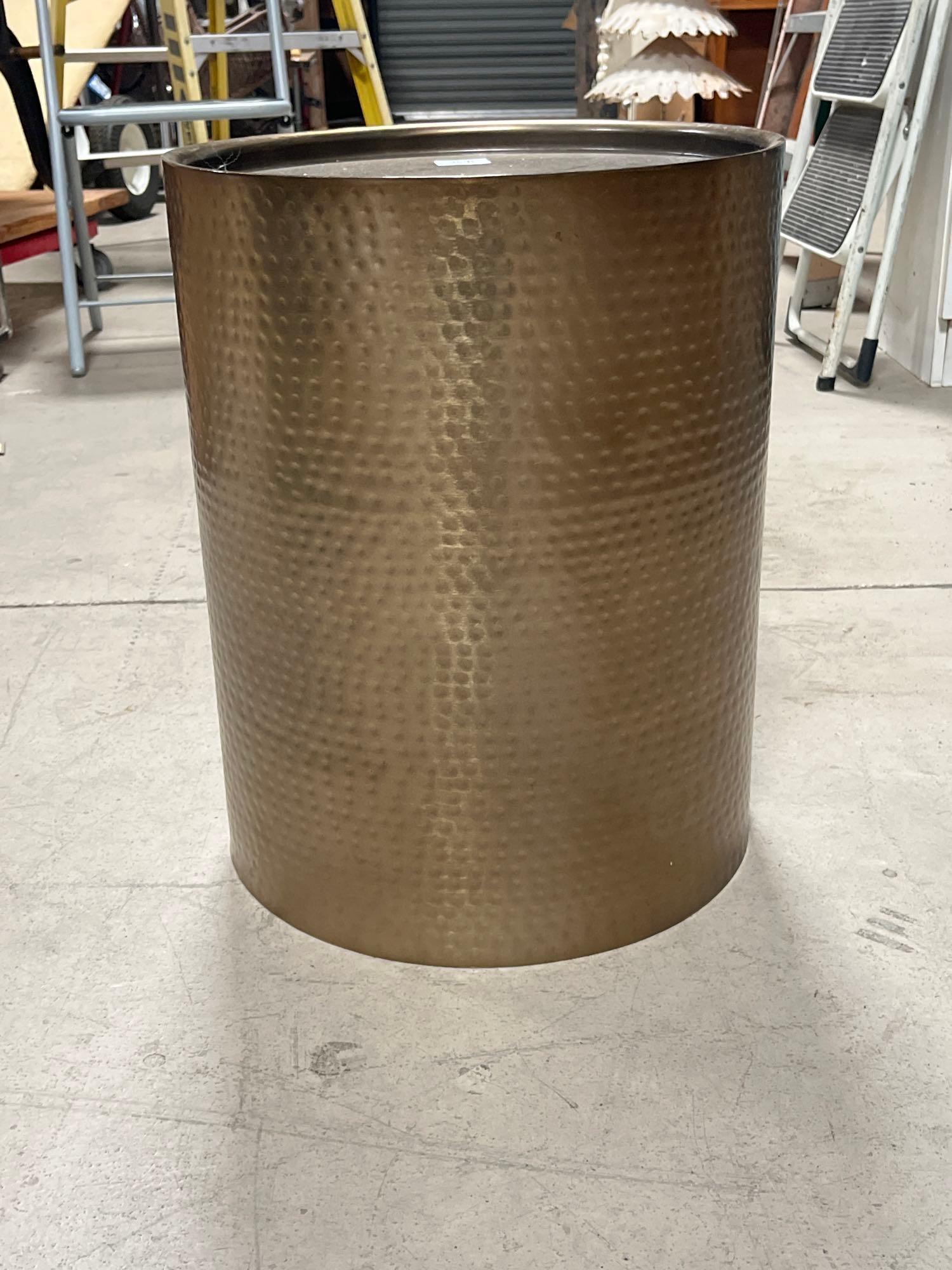 No Shipping  Metal Drum Table (1 of 2)