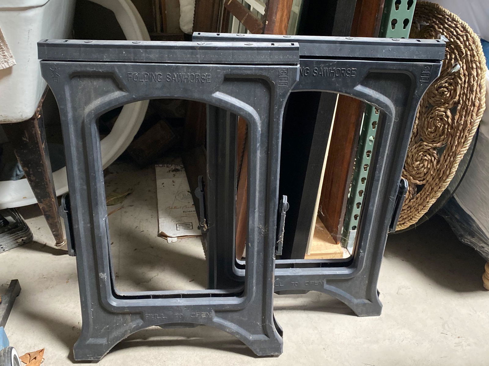 No Shipping  Pair Of Folding Sawhorses (1 of 2)