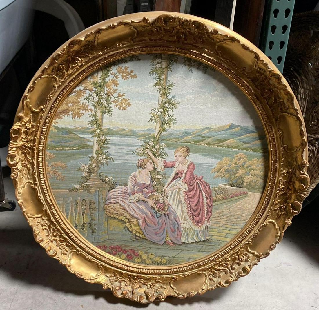 No Shipping  Round Framed Tapestry (1 of 3)