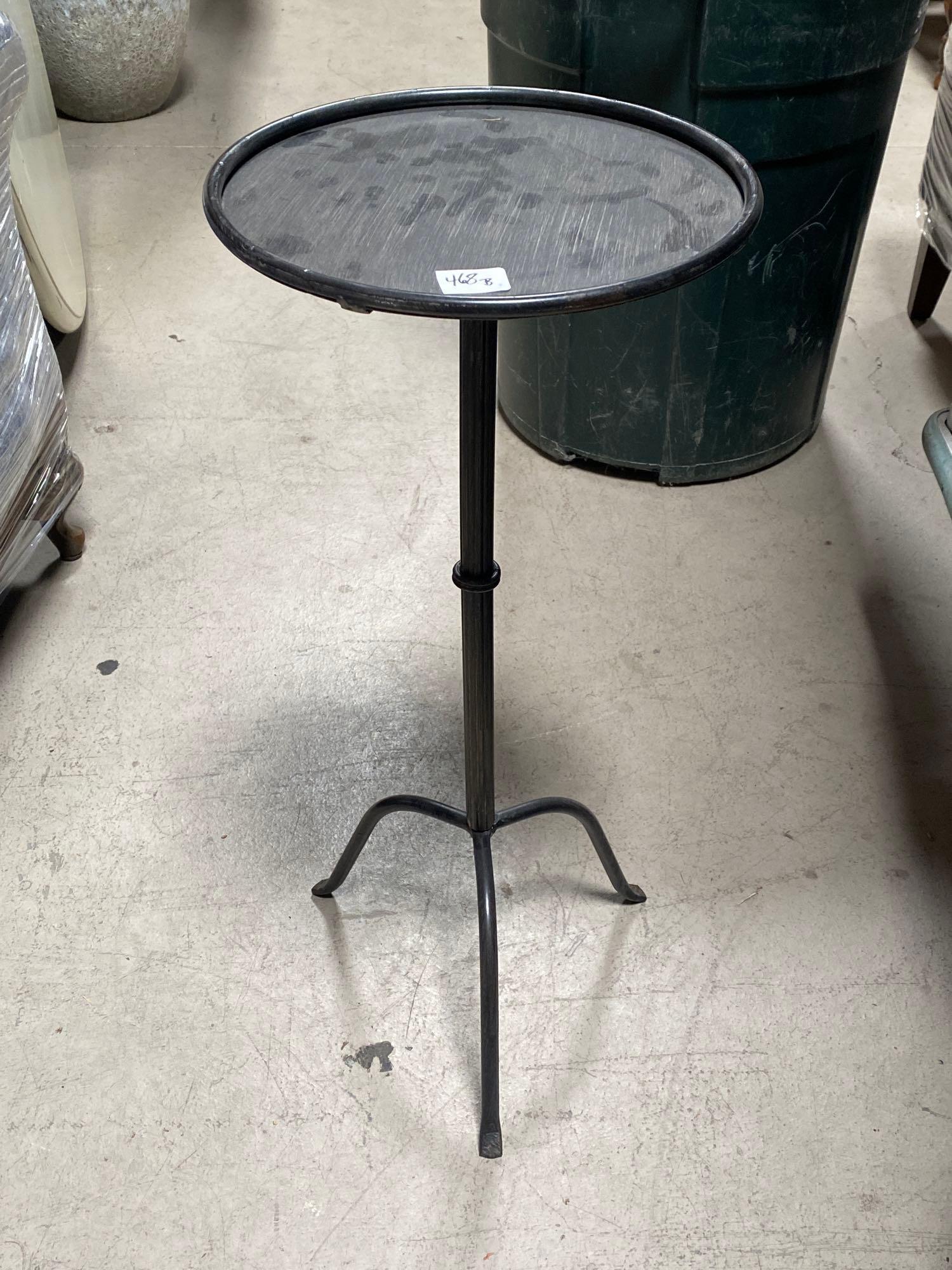 No Shipping  Black Metal Accent Table (1 of 2)