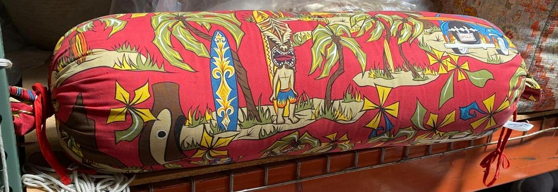 No Shipping Tiki Theme Bolster Pillow: LOCAL PICK UP ONLY, WESTSIDE SANTA CRUZ, 95060 LOCAL PICK UP ONLY, WESTSIDE SANTA CRUZ, 95482 NO SHIPPING, Tiki Theme Bolster Pillow NO SHIPPING AVAILABLE All items sold as is where is. There are No g