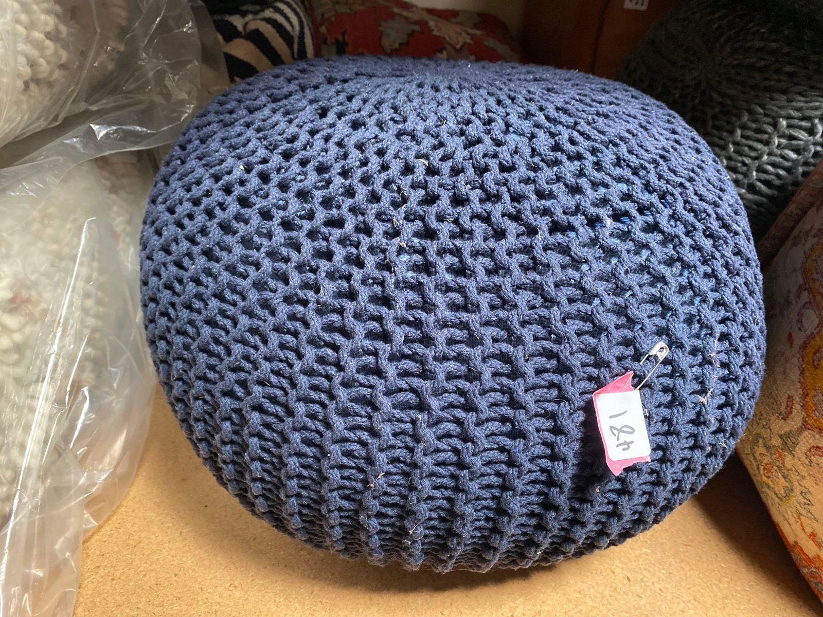 No Shipping Blue Knit Pouf: LOCAL PICK UP ONLY, WESTSIDE SANTA CRUZ, 95060 LOCAL PICK UP ONLY, WESTSIDE SANTA CRUZ, 95489 NO SHIPPING, Blue Knit Pouf NO SHIPPING AVAILABLE All items sold as is where is. There are No guarantees t