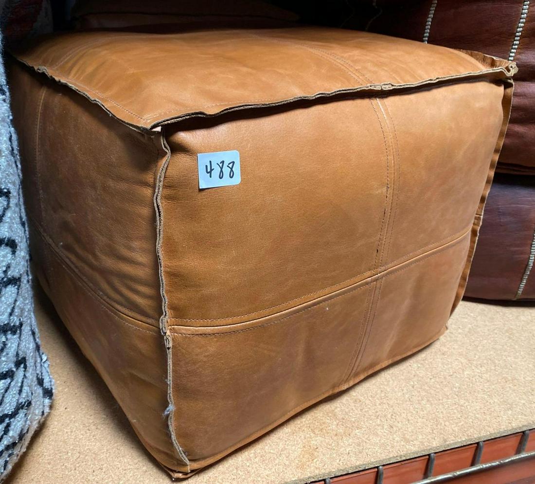 No Shipping Square Leather Pouf: LOCAL PICK UP ONLY, WESTSIDE SANTA CRUZ, 95060 LOCAL PICK UP ONLY, WESTSIDE SANTA CRUZ, 95496 NO SHIPPING, Square Leather Pouf NO SHIPPING AVAILABLE All items sold as is where is. There are No guarant