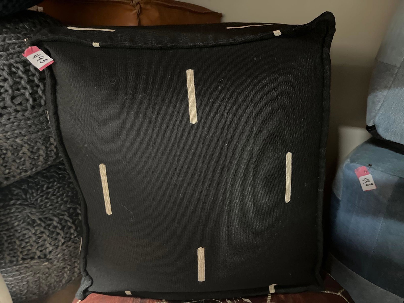 No Shipping Black Cube Pouf: LOCAL PICK UP ONLY, WESTSIDE SANTA CRUZ, 95060 LOCAL PICK UP ONLY, WESTSIDE SANTA CRUZ, 95501 NO SHIPPING, Black Cube Pouf NO SHIPPING AVAILABLE All items sold as is where is. There are No guarantees 
