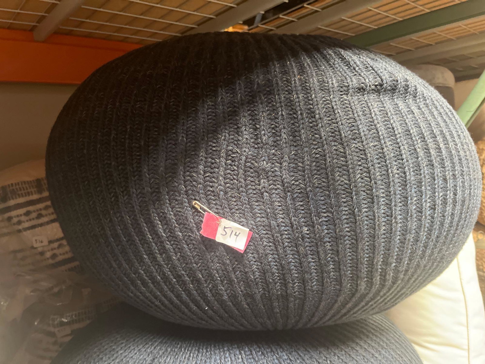 No Shipping Dark Blue Woven Pouf: LOCAL PICK UP ONLY, WESTSIDE SANTA CRUZ, 95060 LOCAL PICK UP ONLY, WESTSIDE SANTA CRUZ, 95519 NO SHIPPING, Dark Blue Woven Pouf NO SHIPPING AVAILABLE All items sold as is where is. There are No guaran