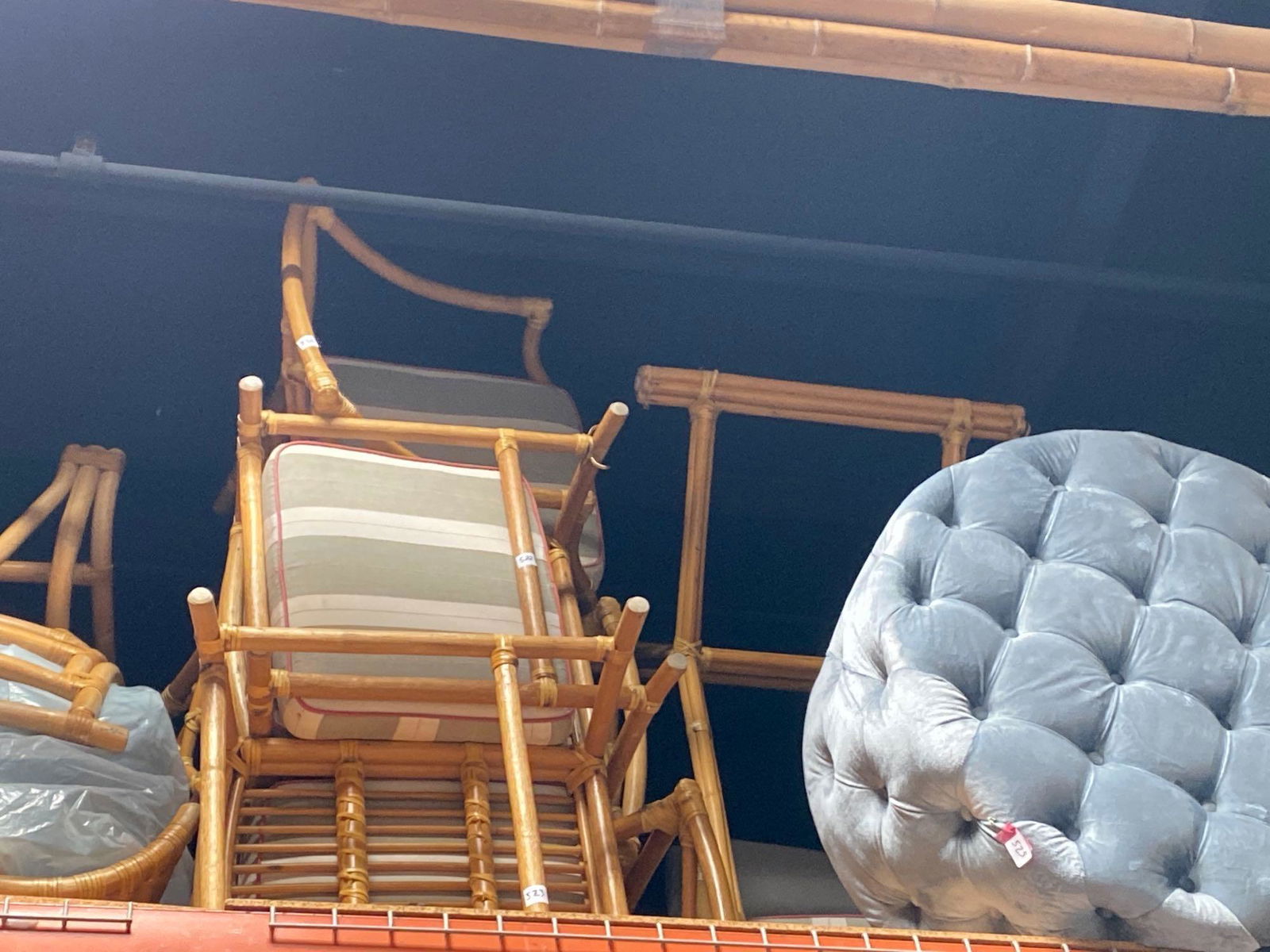 No Shipping  Set Of 6 Bamboo Dining Chairs And Table. (1 of 1)