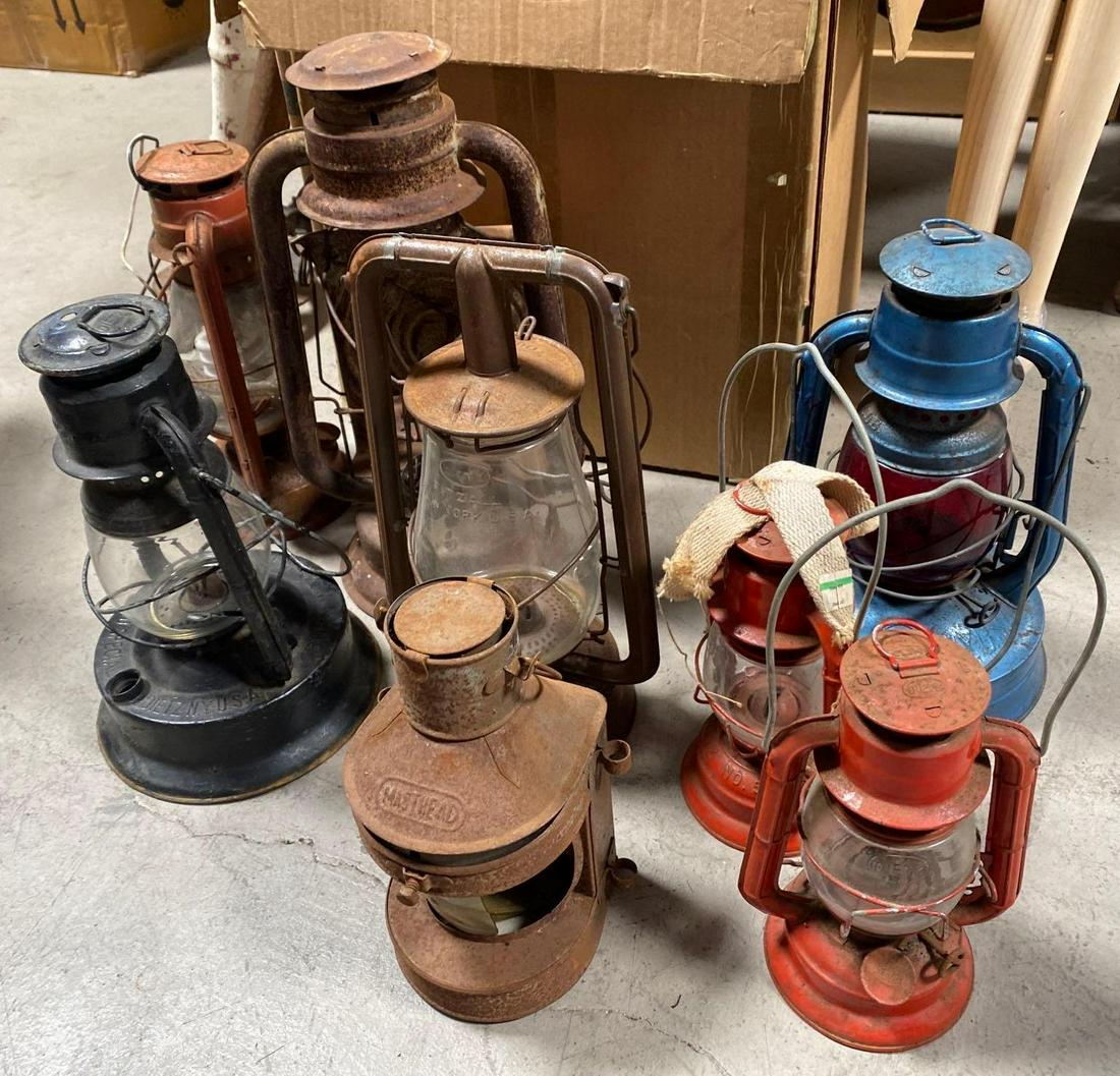 No Shipping  Lot Of Vintage Lanterns (1 of 7)