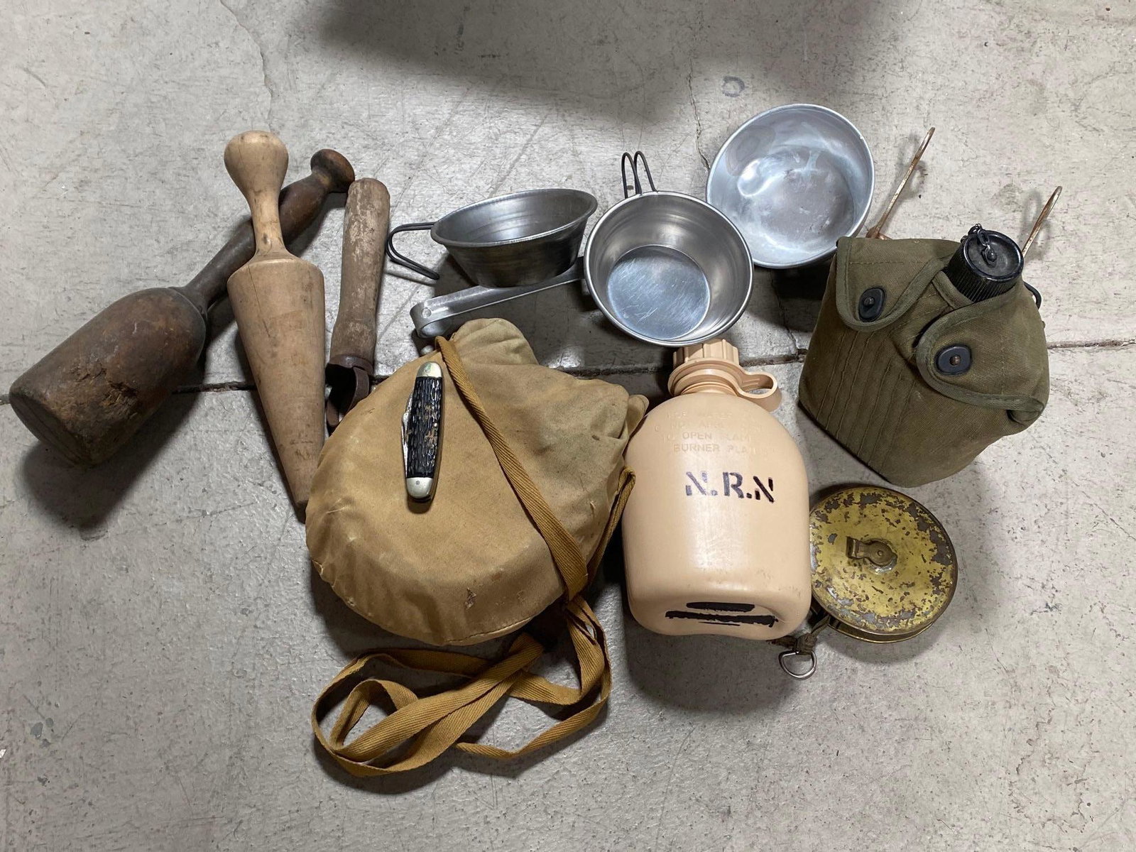 No Shipping Lot Of Canteens, Camping Equipment, Pocket Knife, And More: LOCAL PICK UP ONLY, WESTSIDE SANTA CRUZ, 95060 LOCAL PICK UP ONLY, WESTSIDE SANTA CRUZ, 95554 NO SHIPPING, Lot Of Canteens, Camping Equipment, Pocket Knife, And More NO SHIPPING AVAILABLE All items so