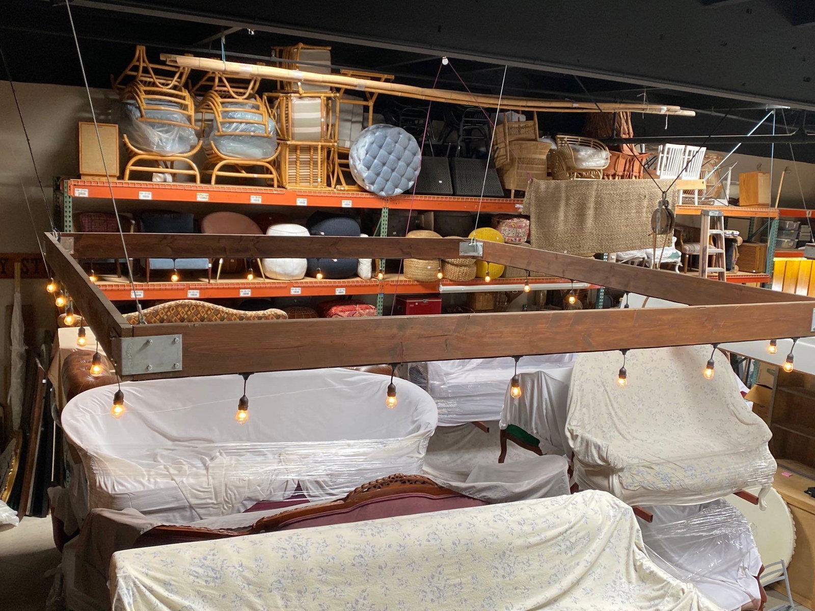 No Shipping 12 X 12 Foot Suspension Lighting Made With Floating Dock Hardware: LOCAL PICK UP ONLY, WESTSIDE SANTA CRUZ, 95060 LOCAL PICK UP ONLY, WESTSIDE SANTA CRUZ, 95678 NO SHIPPING, 12 X 12 Foot Suspension Lighting Made With Floating Dock Hardware. Please Note That Pick Up O