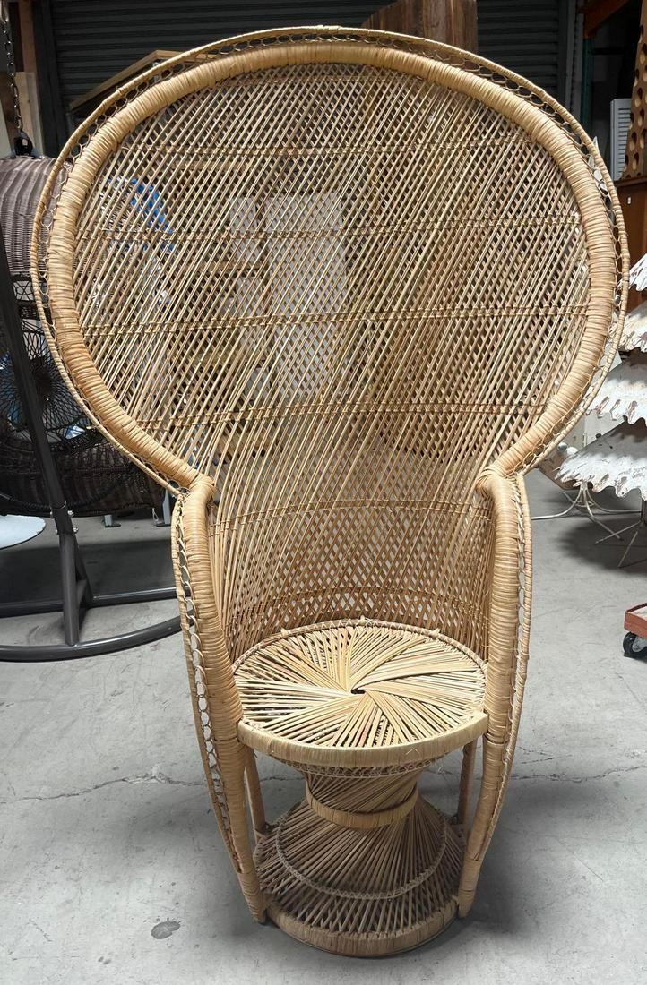No Shipping  Woven Peacock Chair (1 of 4)