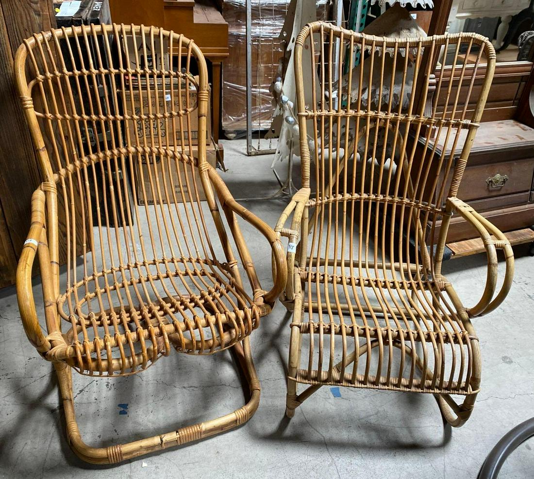 No Shipping 2 Rattan Lounge Chairs: LOCAL PICK UP ONLY, WESTSIDE SANTA CRUZ, 95060 LOCAL PICK UP ONLY, WESTSIDE SANTA CRUZ, 95698 NO SHIPPING, 2 Rattan Lounge Chairs NO SHIPPING AVAILABLE All items sold as is where is. There are No guar