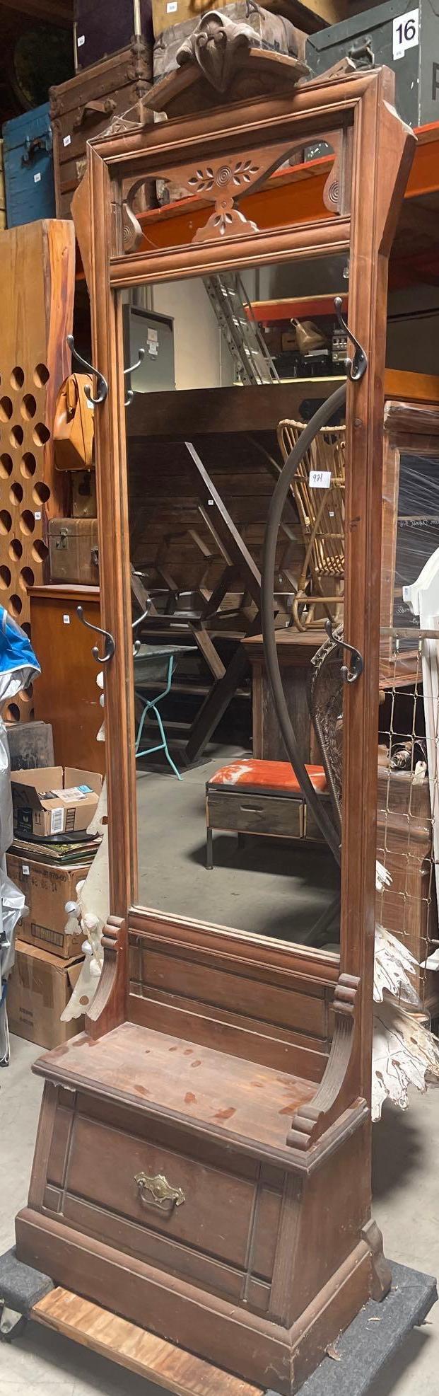 No Shipping  Mirrored Hall Tree (1 of 6)