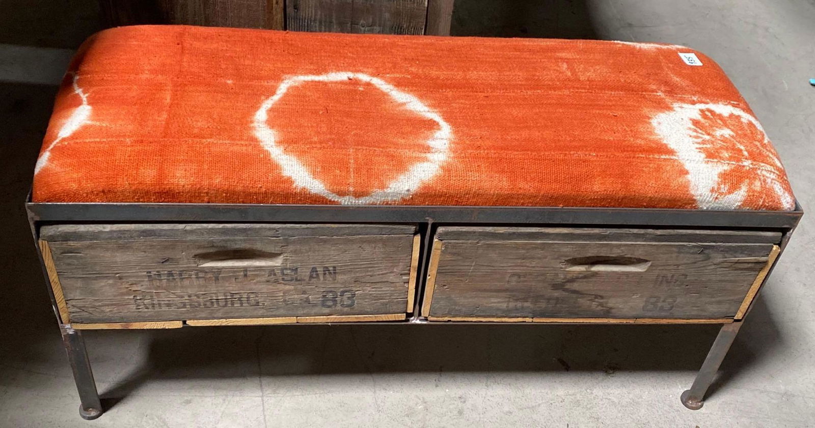 No Shipping  Vintage Fruit Crate Bench (1 of 4)