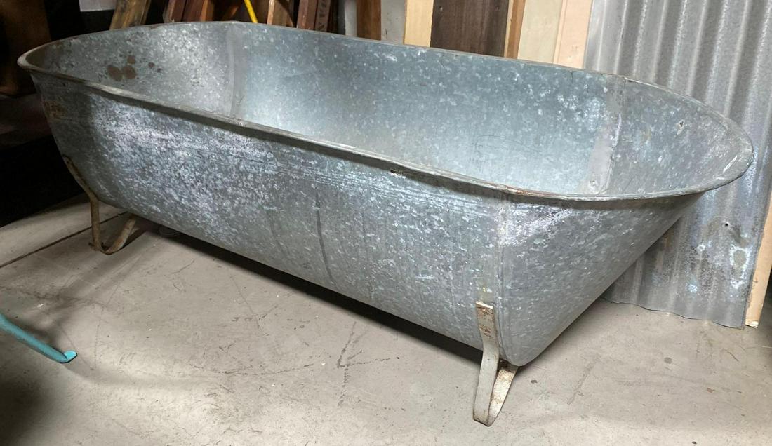 No Shipping  Large Vintage Metal Trough (1 of 5)