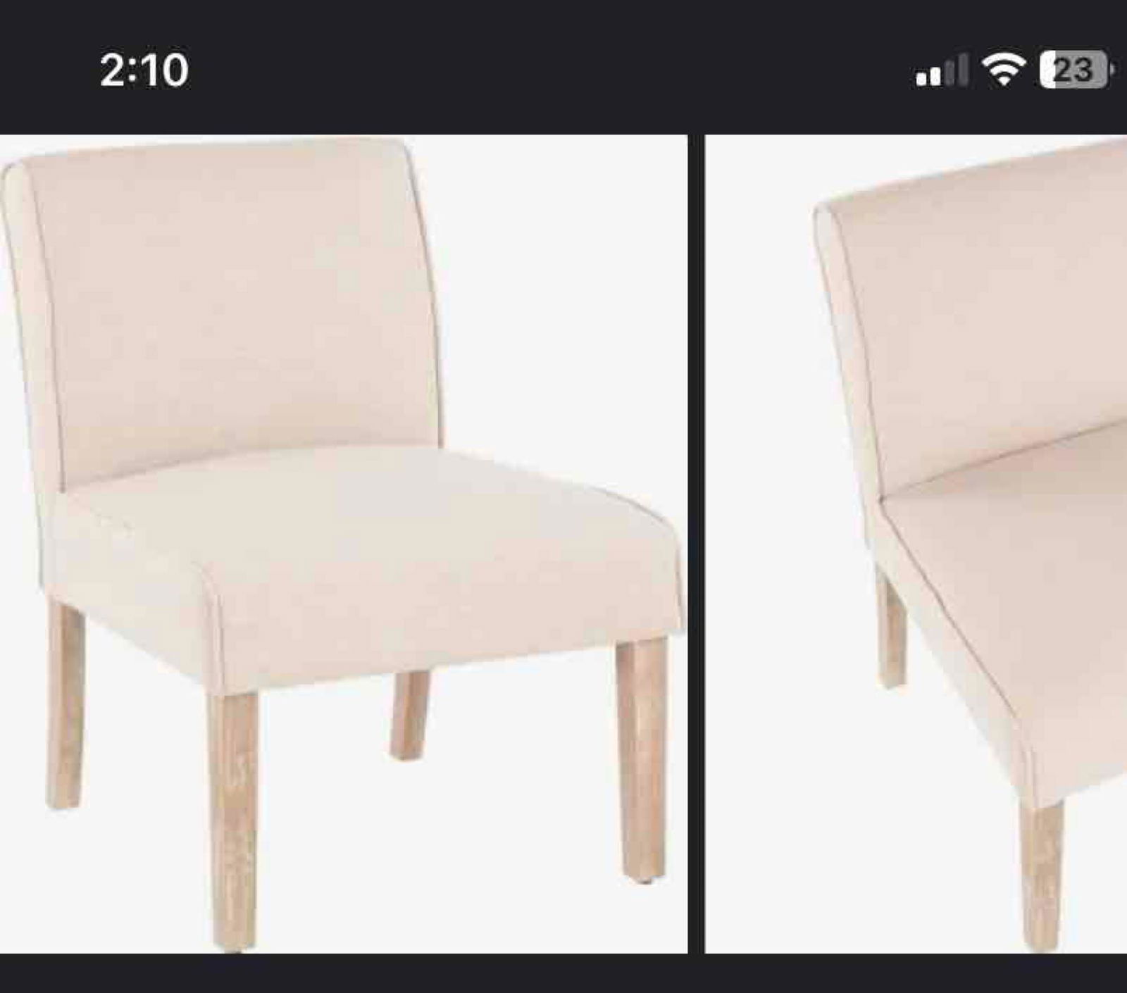 No Shipping  Lumisource Beige Neo Accent Chair (1 of 5)