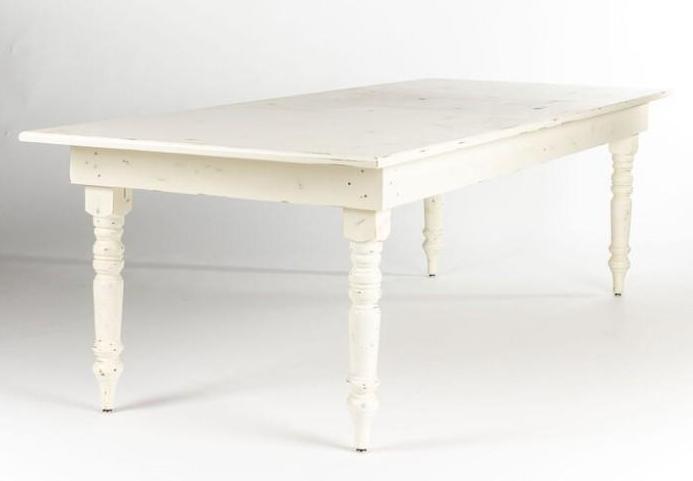 No Shipping  White Farm Style Dining Table (1 of 2)