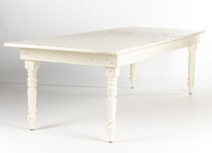 No Shipping  White Farm Style Dining Table (1 of 2)