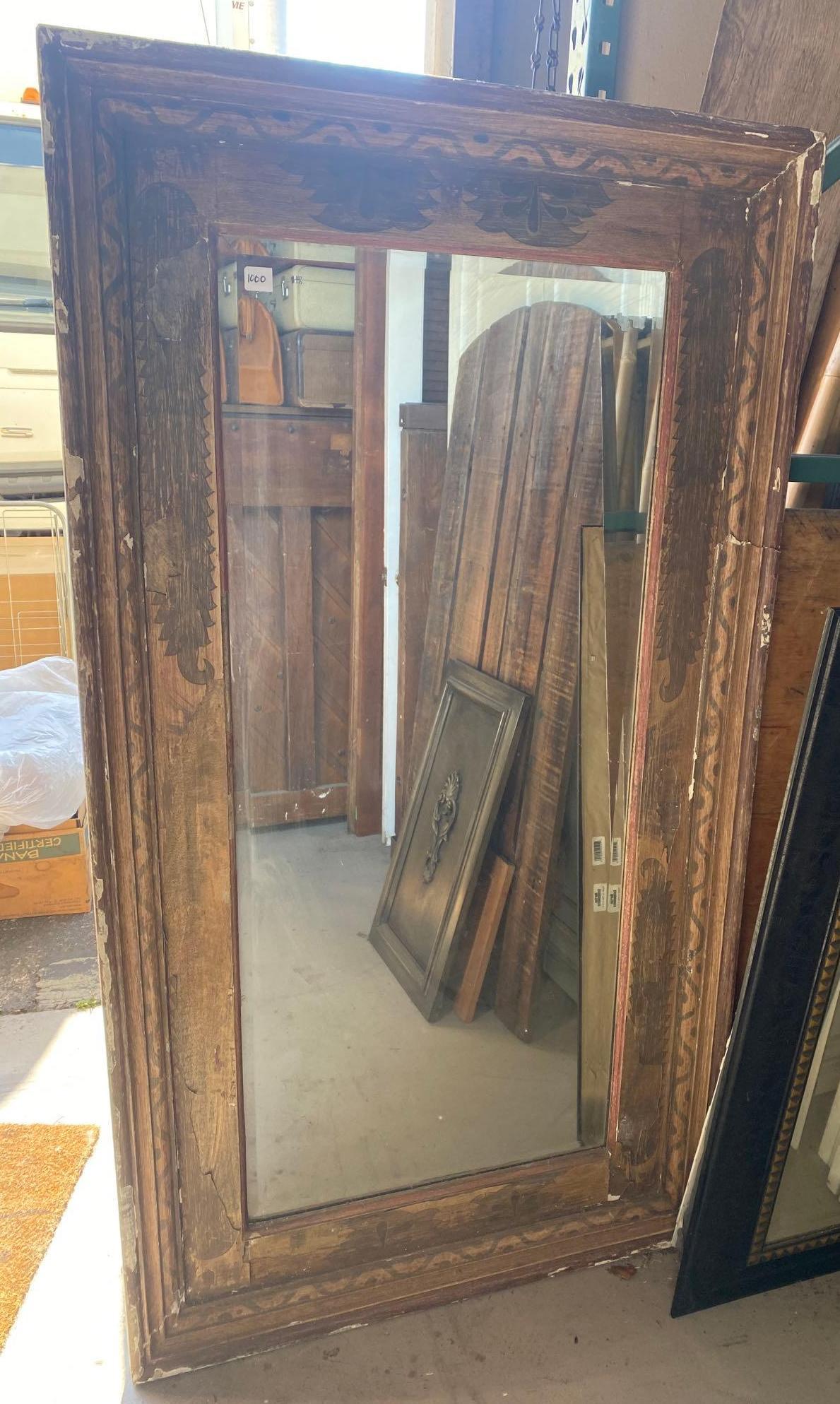 No Shipping  Large Framed Mirror (1 of 6)