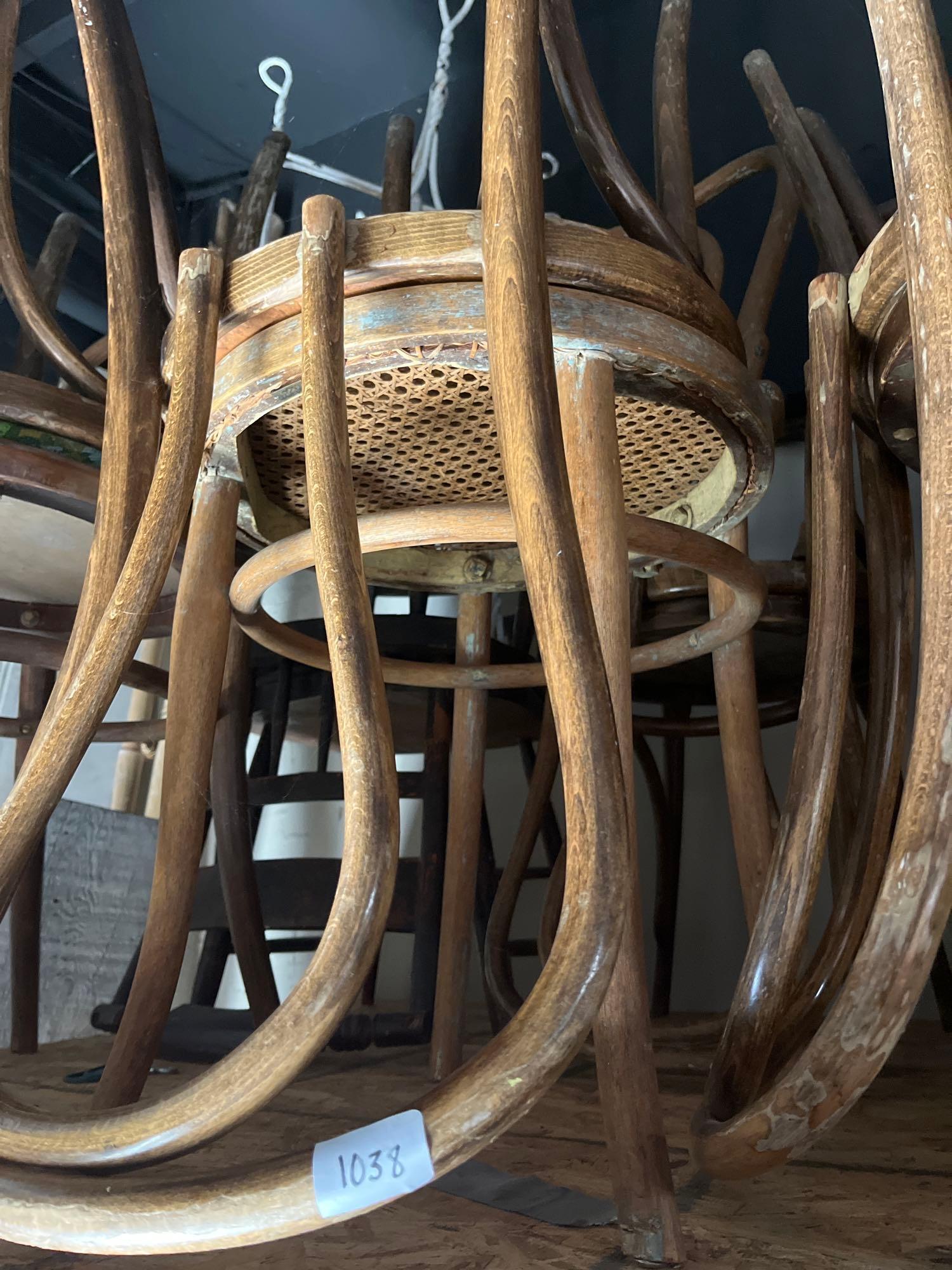 No Shipping  15 Assorted Style Round Bent Cane Chairs (1 of 5)