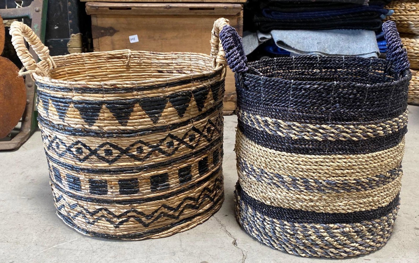 No Shipping 2 Patterned Baskets Or Hampers: LOCAL PICK UP ONLY, WESTSIDE SANTA CRUZ, 95060 LOCAL PICK UP ONLY, WESTSIDE SANTA CRUZ, 95798 NO SHIPPING, 2 Patterned Baskets Or Hampers NO SHIPPING AVAILABLE All items sold as is where is. There are