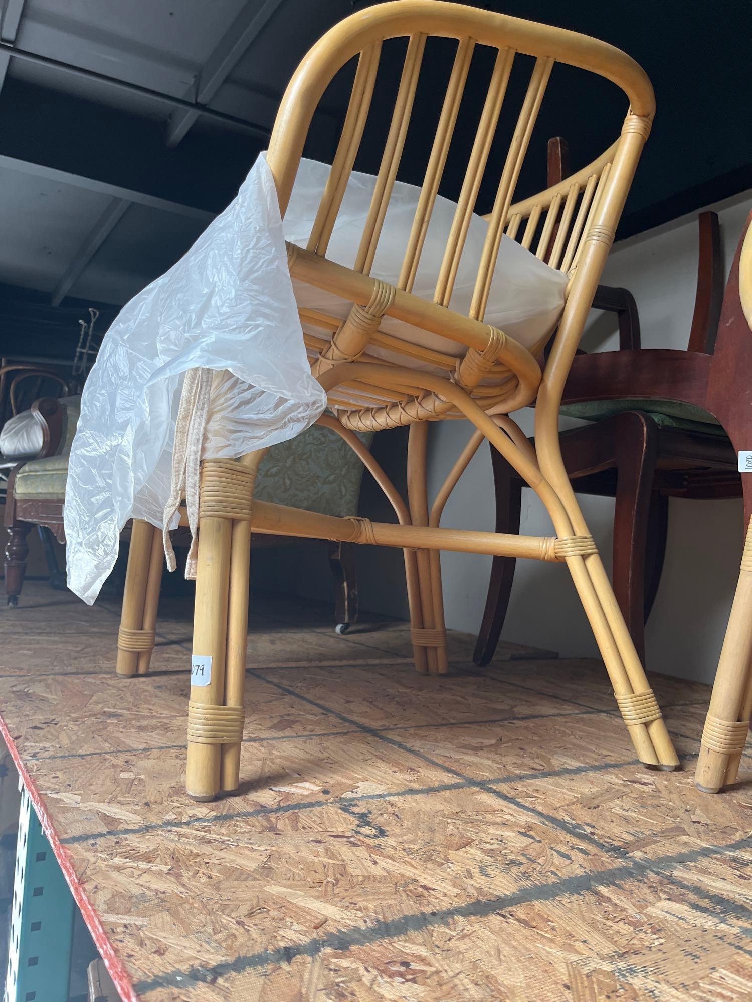 No Shipping Pair Of Light Bent Cane Chairs: LOCAL PICK UP ONLY, WESTSIDE SANTA CRUZ, 95060 LOCAL PICK UP ONLY, WESTSIDE SANTA CRUZ, 95814 NO SHIPPING, Pair Of Light Bent Cane Chairs. May Not Have All Cushions NO SHIPPING AVAILABLE All items sol
