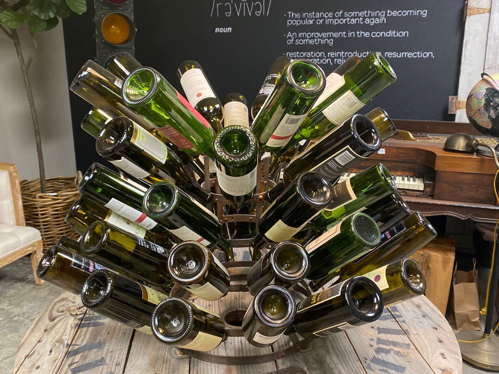 No Shipping  Vintage Bottle Drying Rack (1 of 4)