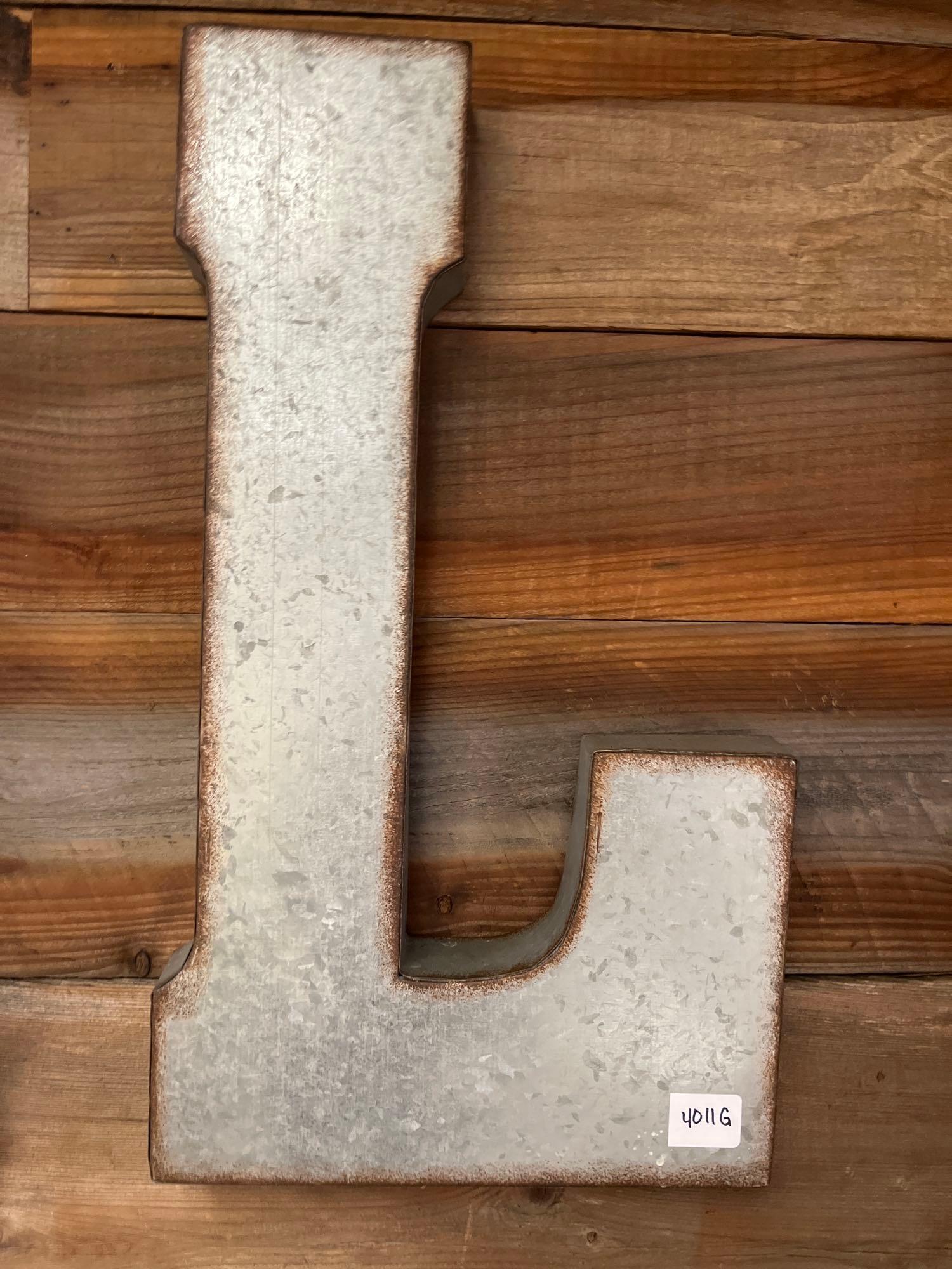 No Shipping  Wall Mounted Metal Letter L (1 of 1)