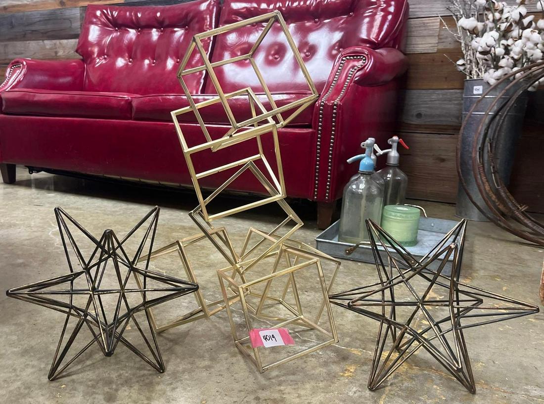 No Shipping 3 Geometric Metal Sculptures: LOCAL PICK UP ONLY, WESTSIDE SANTA CRUZ, 95060 LOCAL PICK UP ONLY, WESTSIDE SANTA CRUZ, 95907 NO SHIPPING, 3 Geometric Metal Sculptures NO SHIPPING AVAILABLE All items sold as is where is. There are N