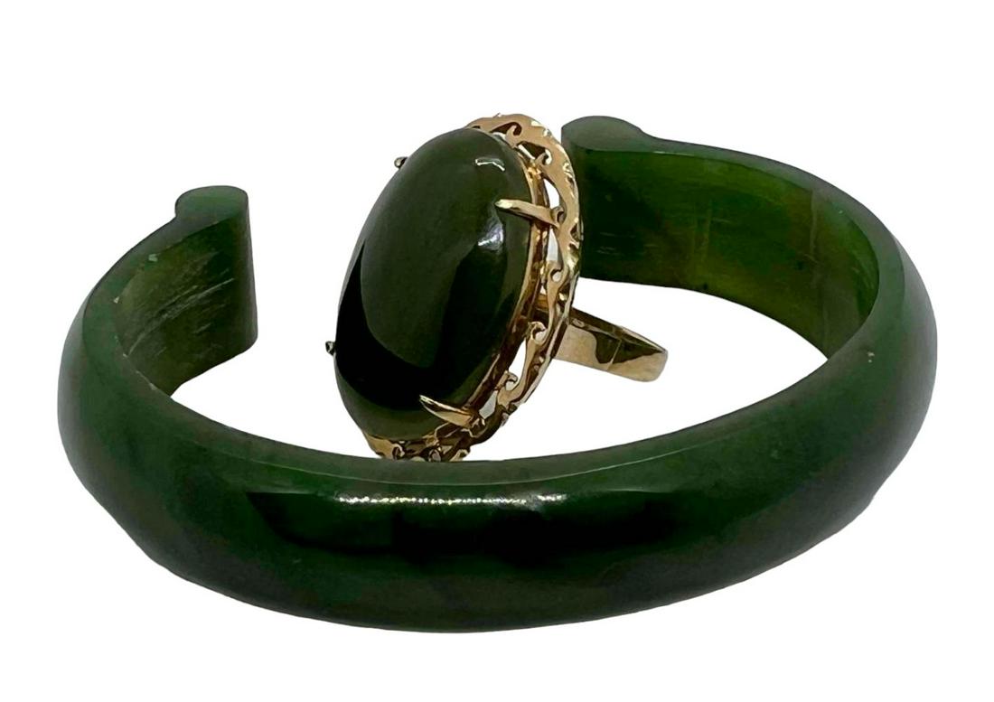 14K Jade Ring & Jade Bracelet (1 of 8)