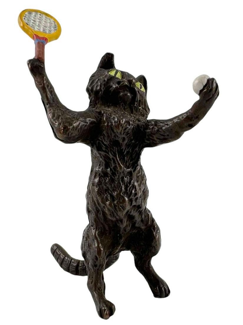 Vienna Cold Painted Bronze Cat (1 of 10)
