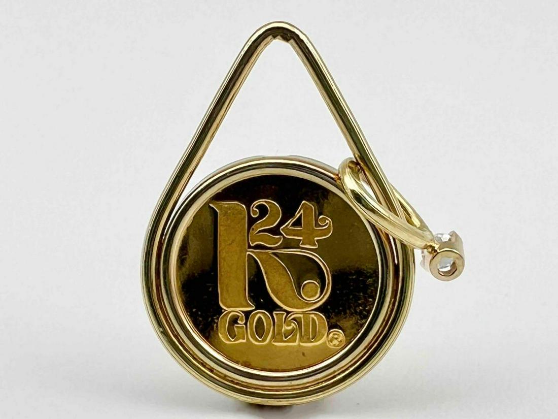 24K Gold Coin & Diamond Pendant (1 of 5)